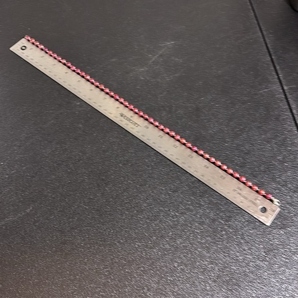 Marked 925 Clasp Sterling Silver Glass Pearl Maroon Beaded Necklace - Picture 6 of 7